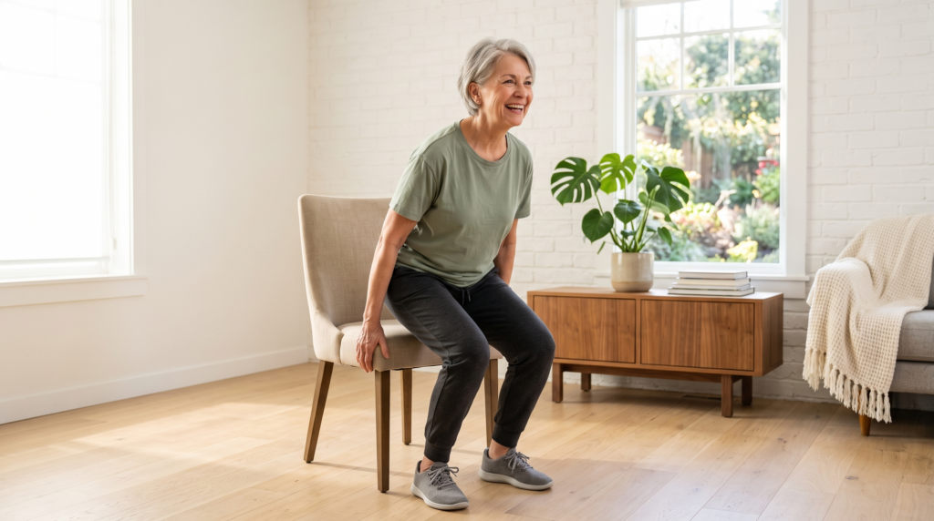 Os melhores exercícios para fazer em casa com mais de 60 anos